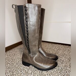 Bussola Trista Knee-High Leather Boots Women’s EU 40 Brown Zip Riding Style